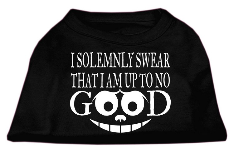 Up to No Good Screen Print Shirt Black XXL